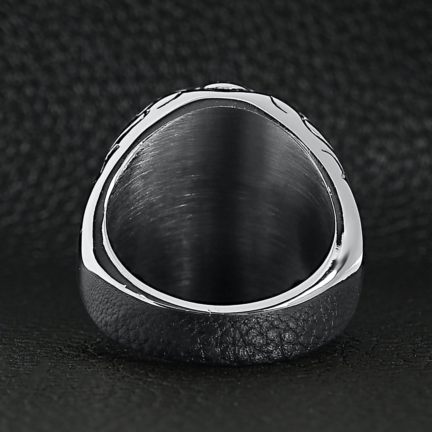 Stainless Steel Red CZ Eyed Sugar Skull Unisex Ring