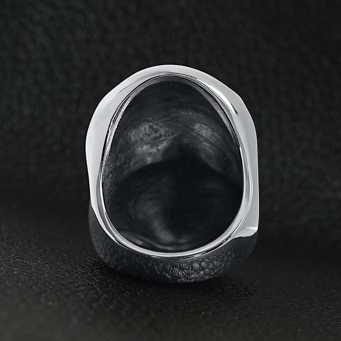 Stainless Steel USA Freedom Rider Skull Ring