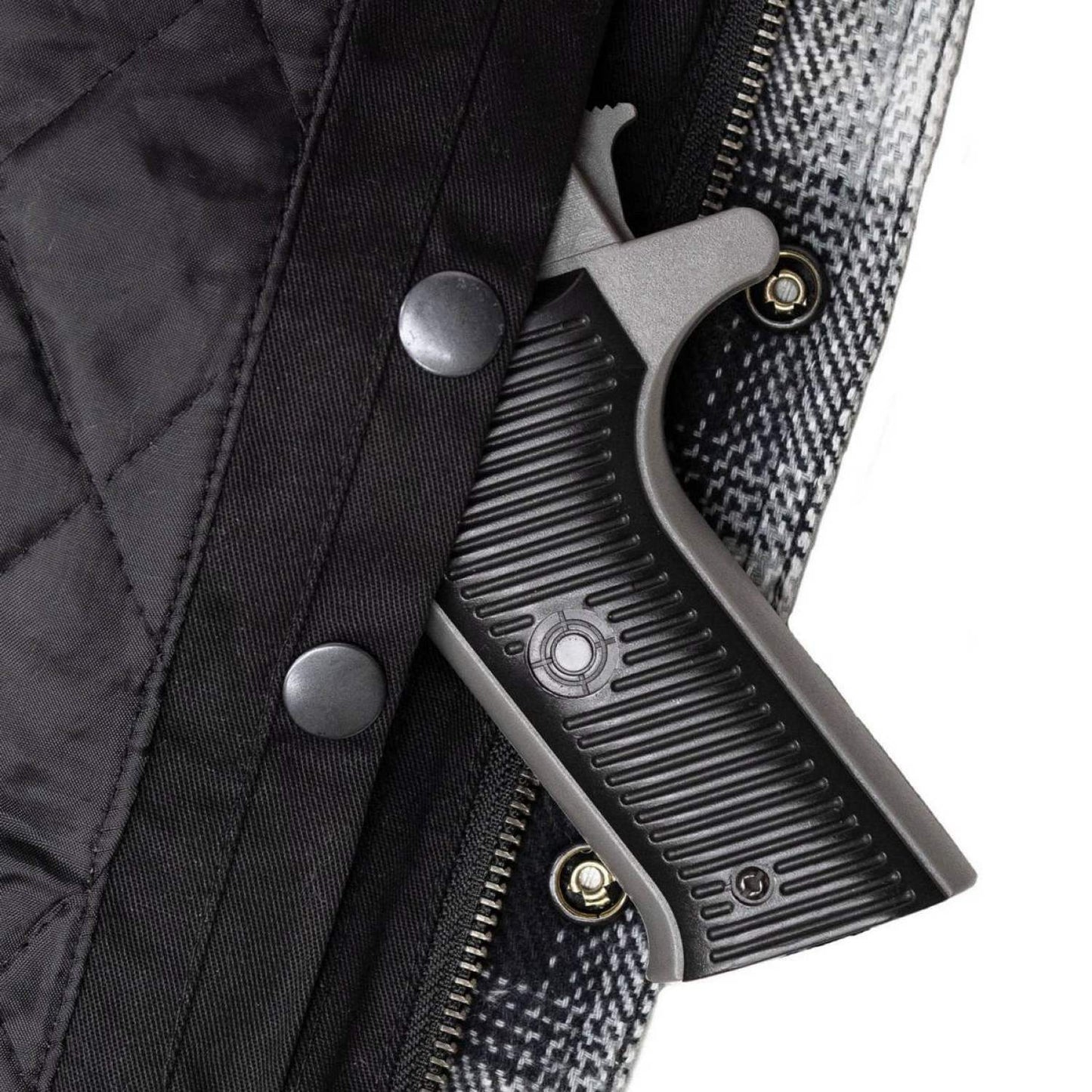 Milwaukee Leather MPM1638 Men's Black and White Checkered Flannel Motorcycle Riding Shirt