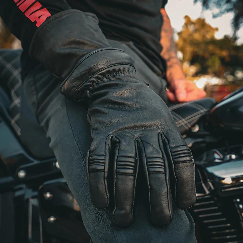 Mens Gauntlet Leather Gloves