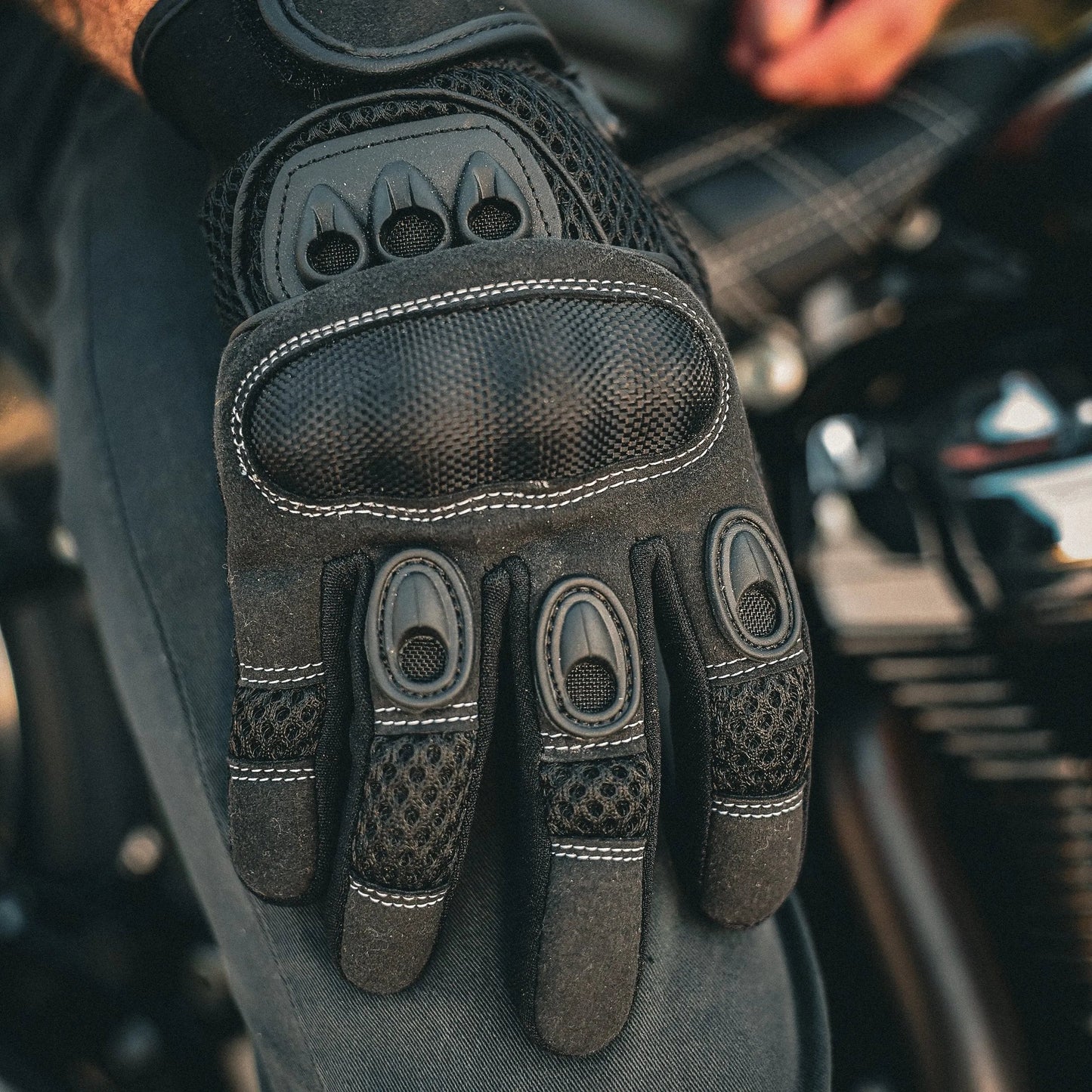 Ironmesh - Men's Leather/Textile Motorcycle Gloves