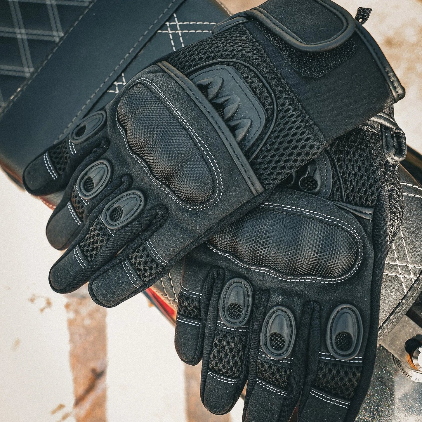 Ironmesh - Men's Leather/Textile Motorcycle Gloves