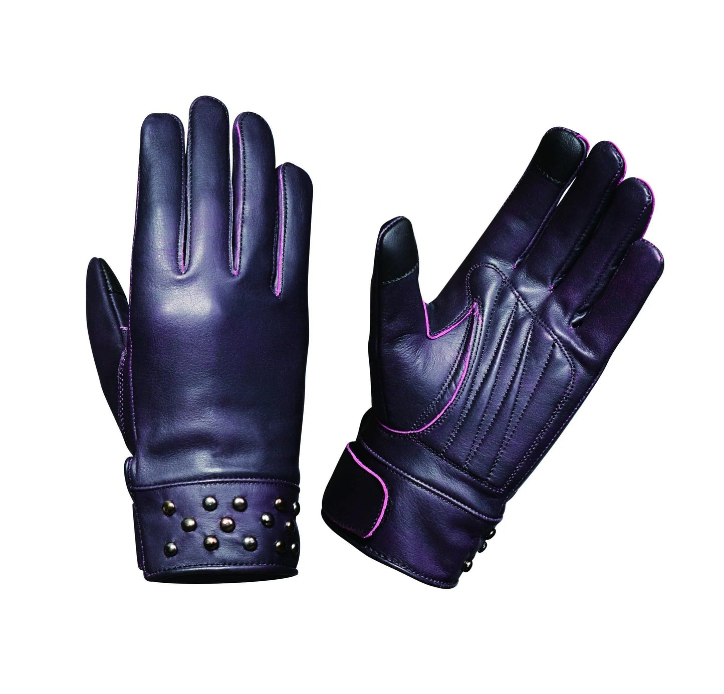 Ladies Purple Full Finger Gloves
