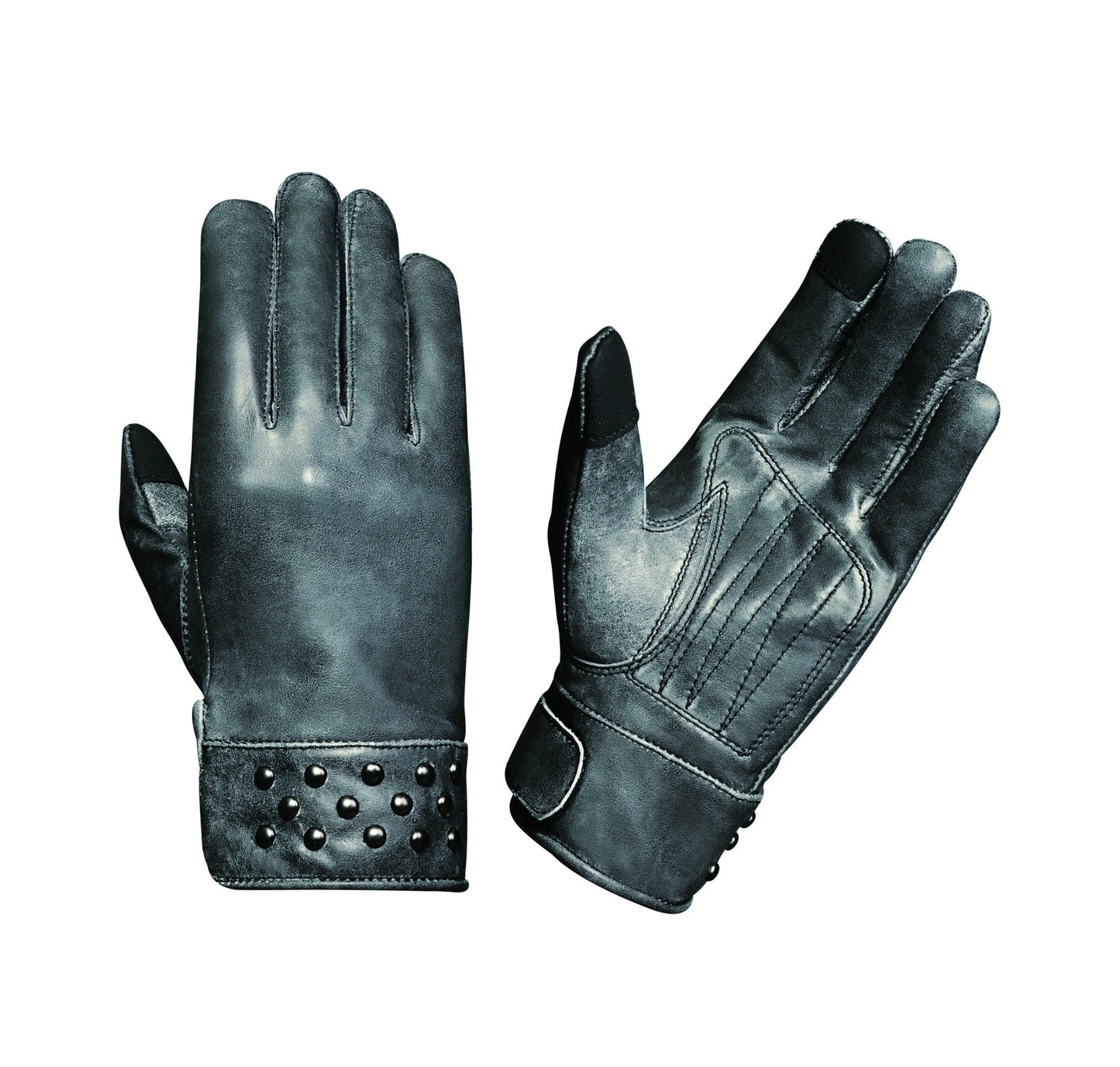 Ladies Gray Full Finger Gloves