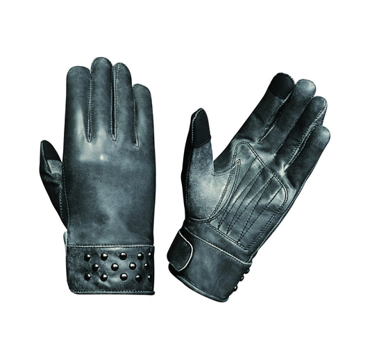Ladies Gray Full Finger Gloves