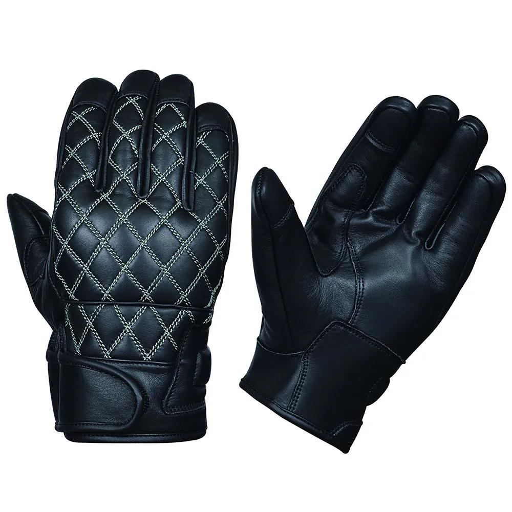 Men’s Full Finger Riding Gloves with Gray Stitching