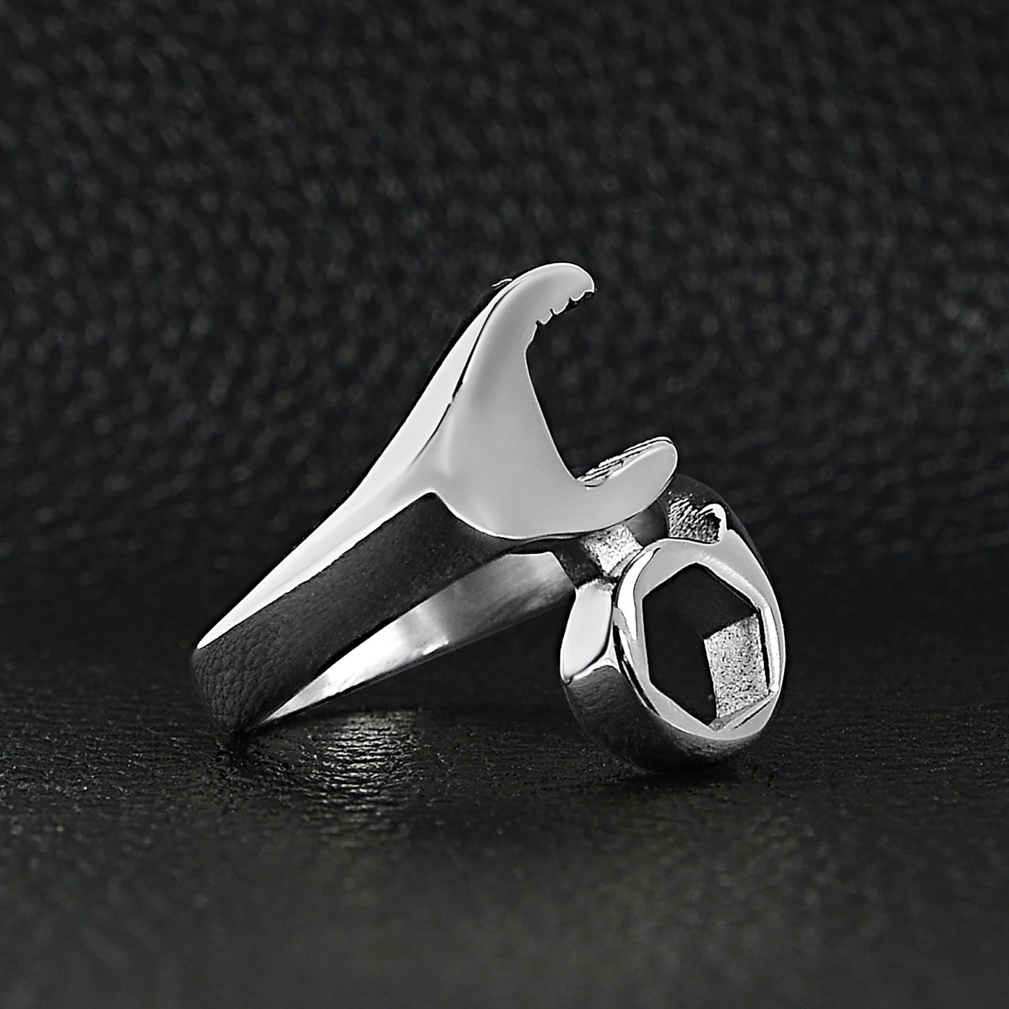 Stainless Steel Wrench Unisex Ring
