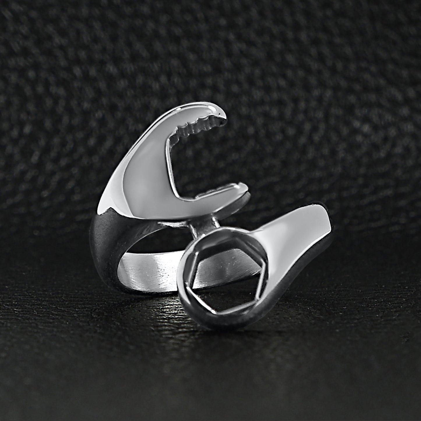 Stainless Steel Wrench Unisex Ring