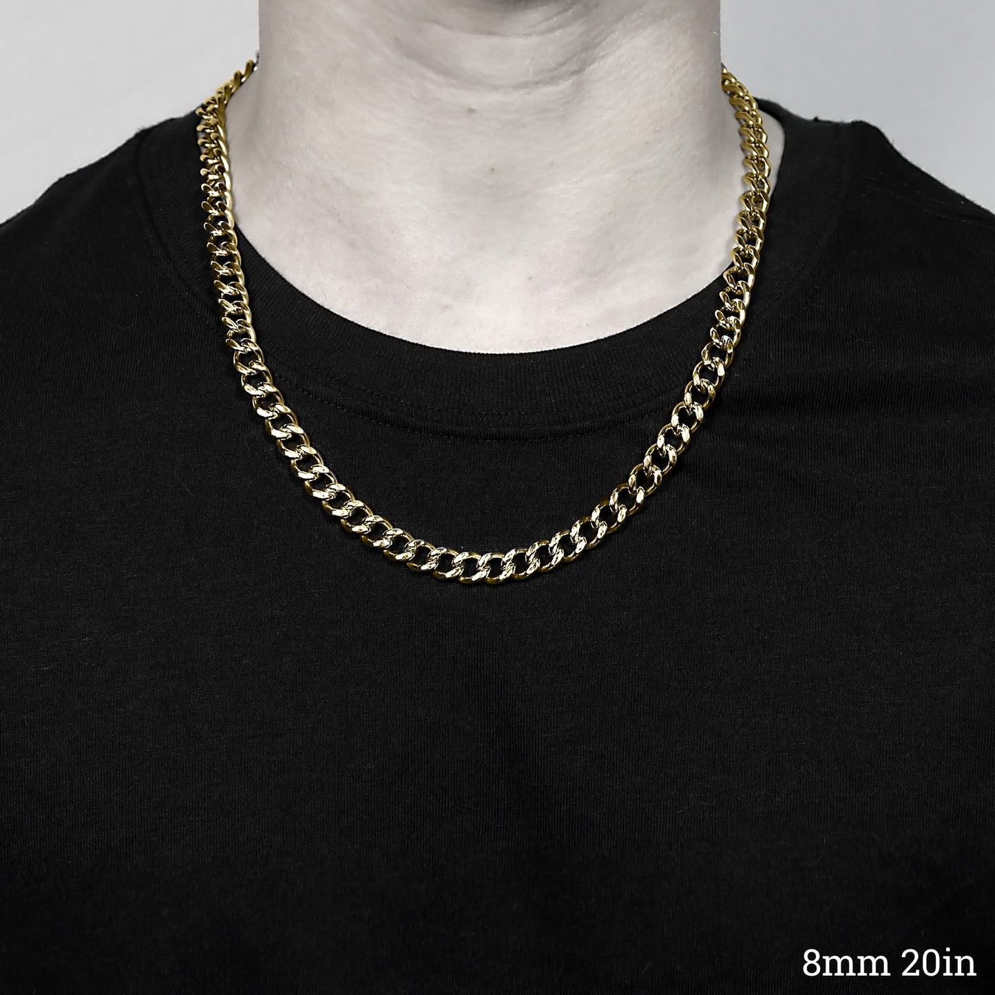 Gold Diamond Cut Curb Chain