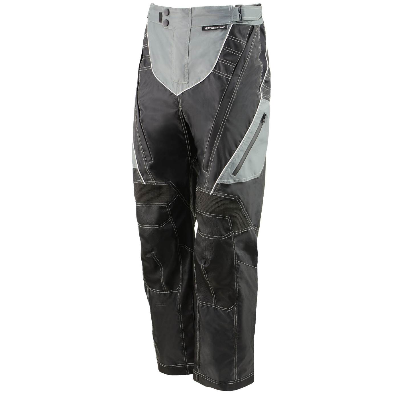 Milwaukee Leather MPM5730 Men's Black and Grey Tri-Tex Fabric Motorcycle Rider Pants w/ CE Armor Protection