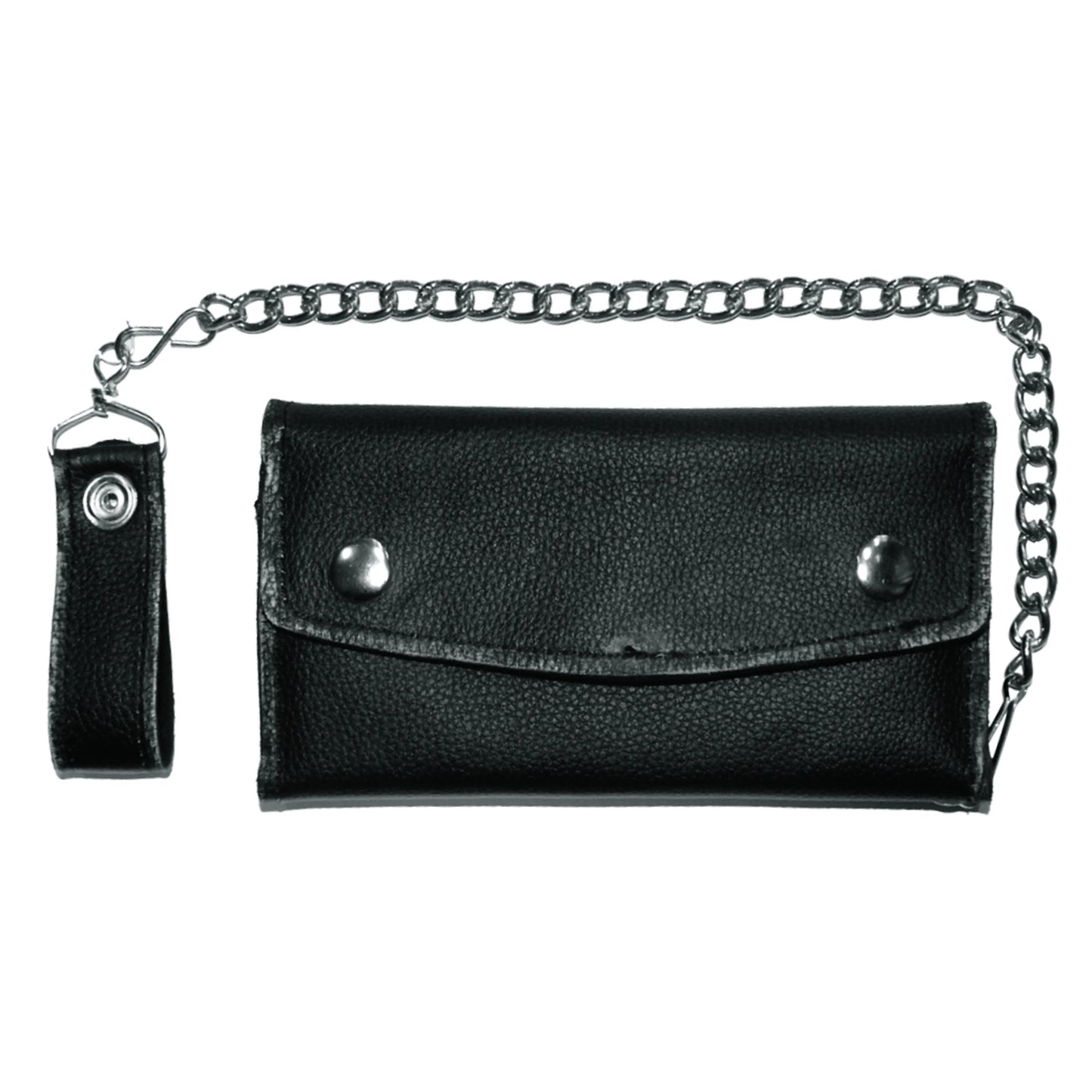 Black Trifold Snap Closure Wallet