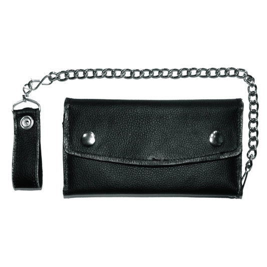 Black Trifold Snap Closure Wallet