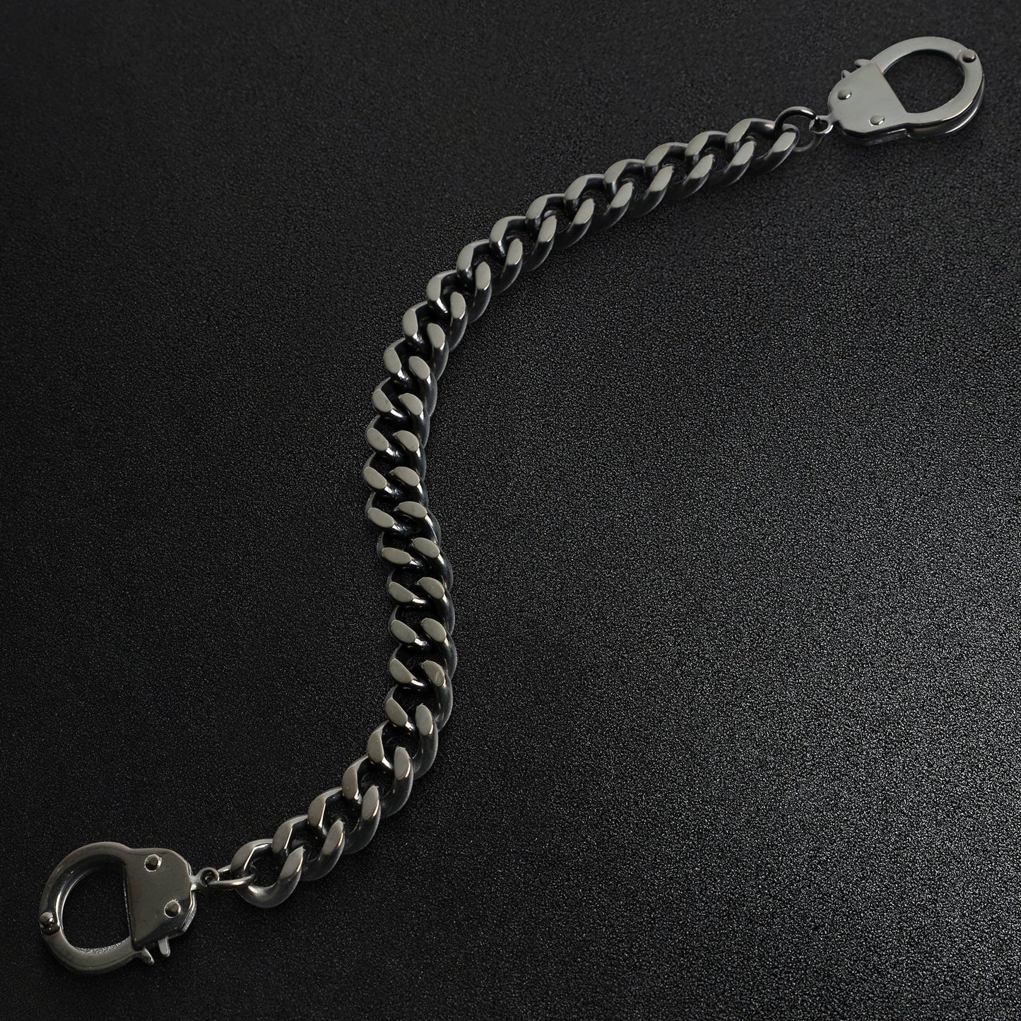 Stainless Steel Or Black Handcuff Bracelet