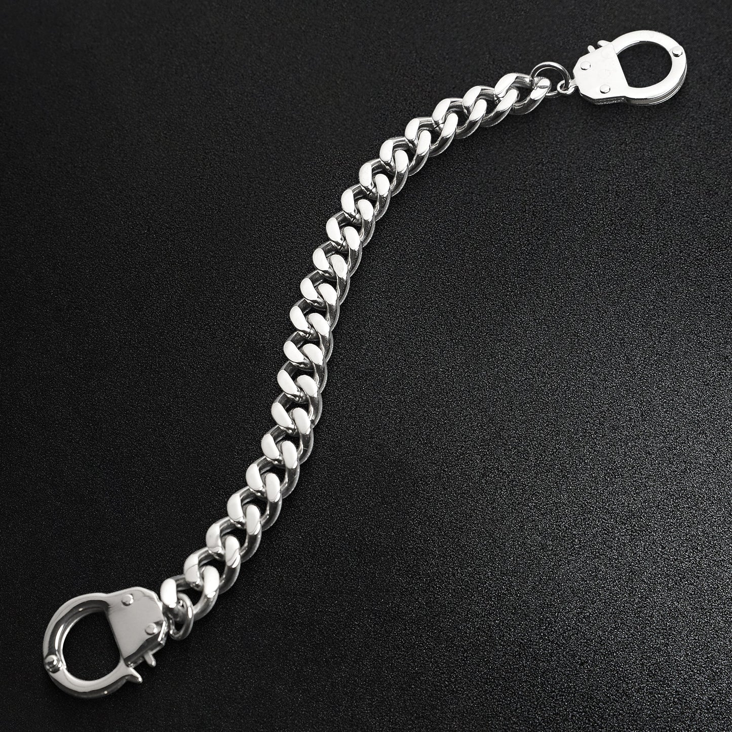 Stainless Steel Or Black Handcuff Bracelet