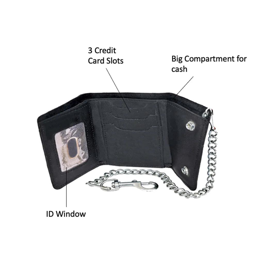 Stylish Black Biker Chain Wallet