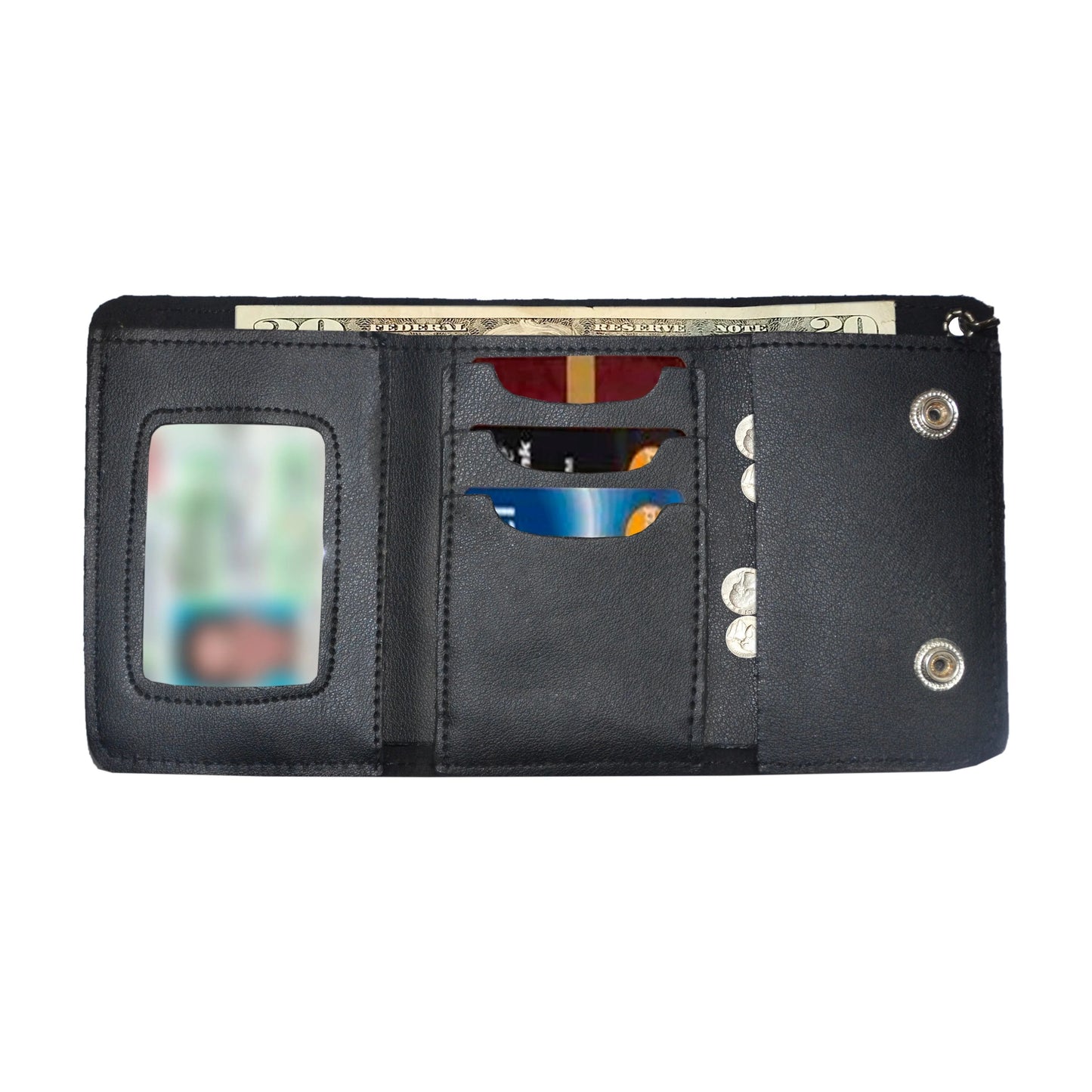 Stylish Black Biker Chain Wallet