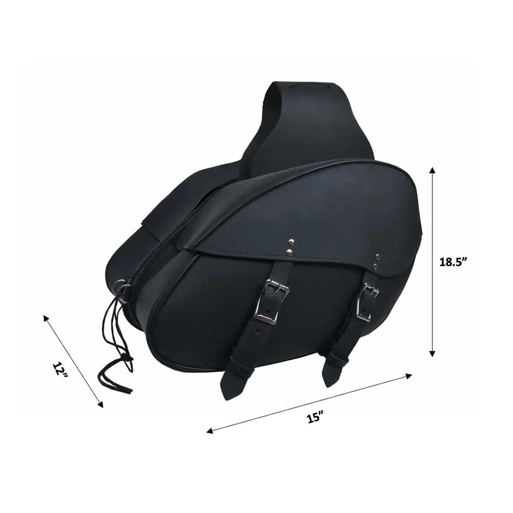 18" x 12" x 7 - Leather Saddle Bag