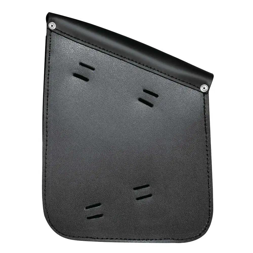 Black - Left Side Leather Swing Arm Bag