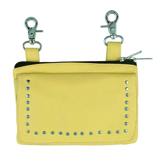 Minimalist Cowhide Ladies Clip-On Motorcycle Bag