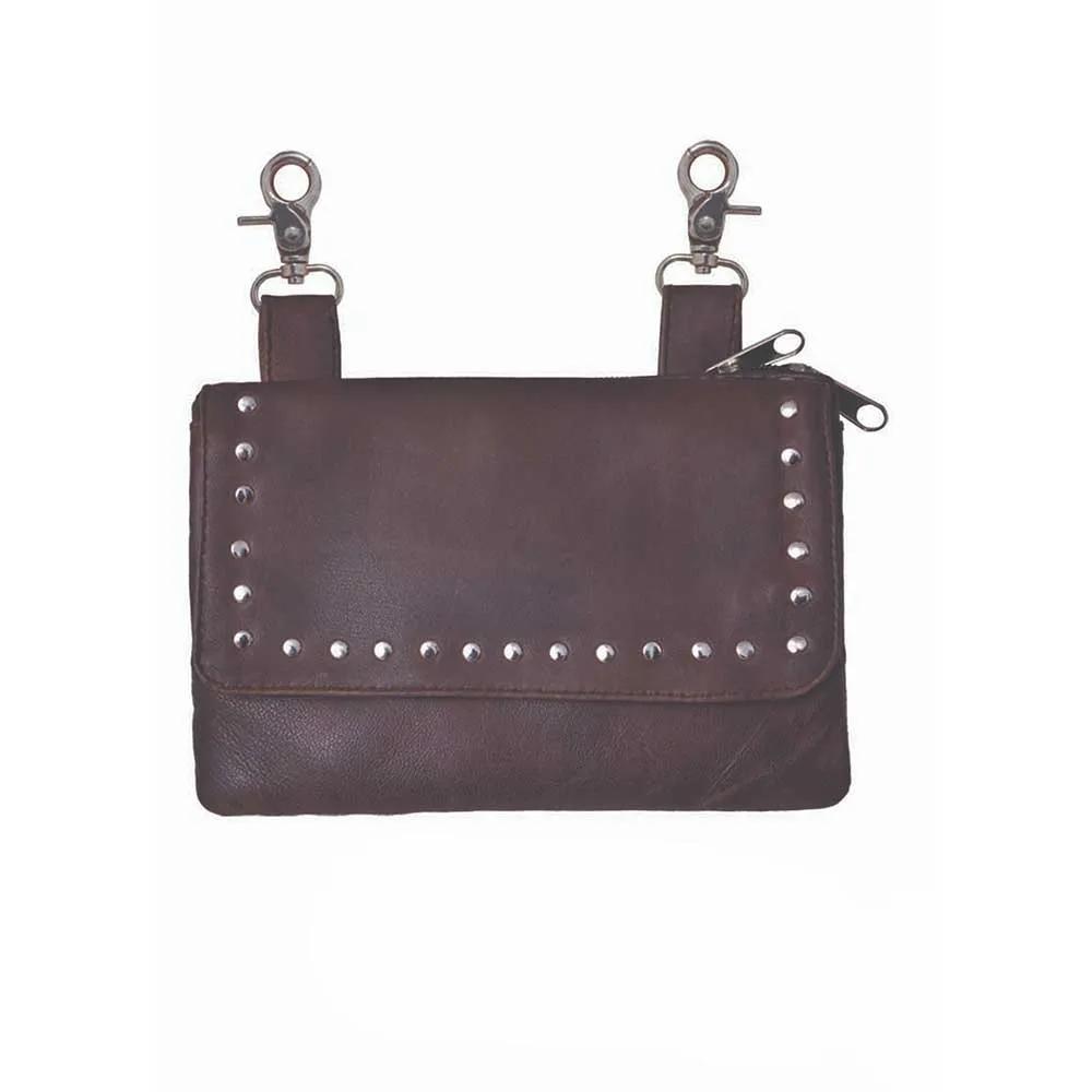Women’s Cowhide Motorcycle Waist Clip on Bag