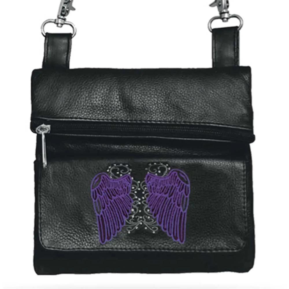 Cowhide Ladies Clip-On Biker Bag