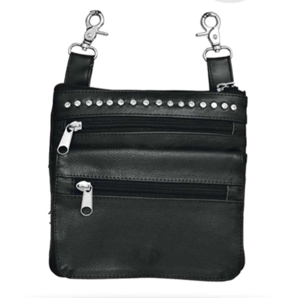 High-End Cowhide Clip on Bag for Female Riders