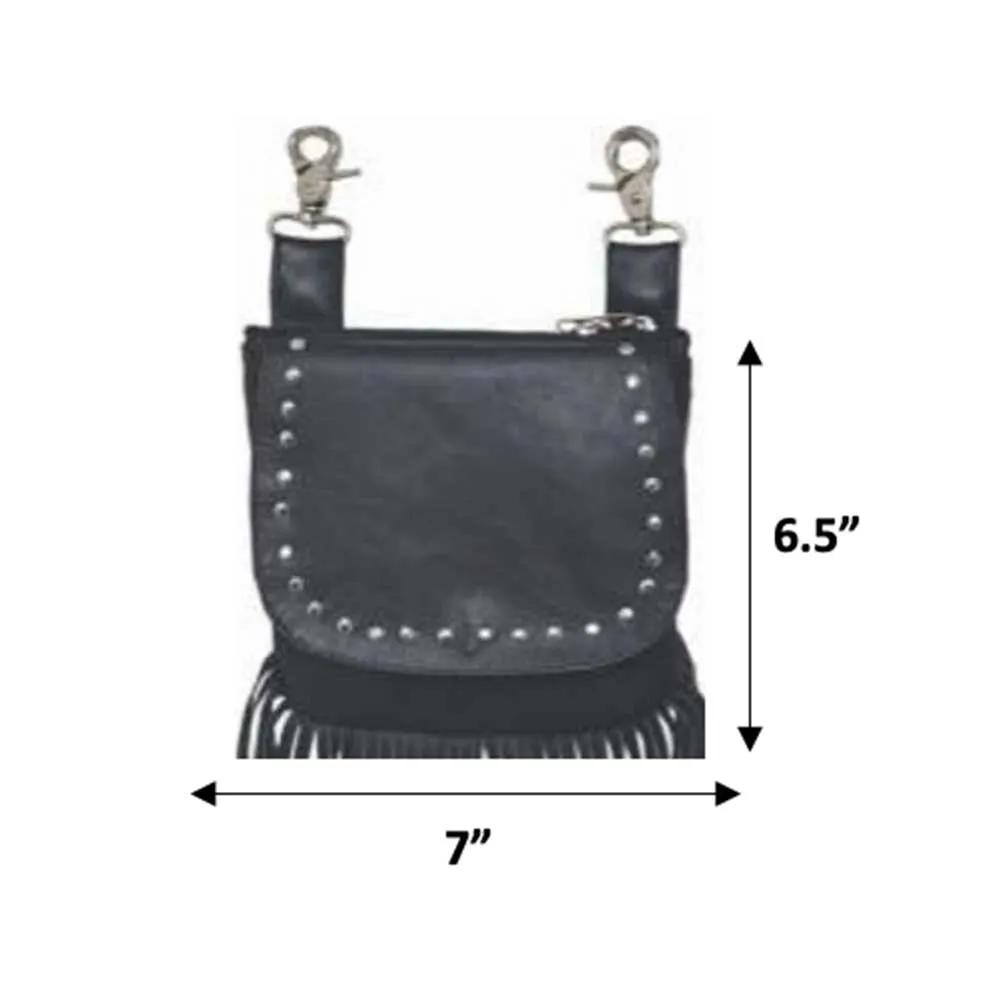 Women’s Cowhide Leather Clip on Bag for Motorcycles