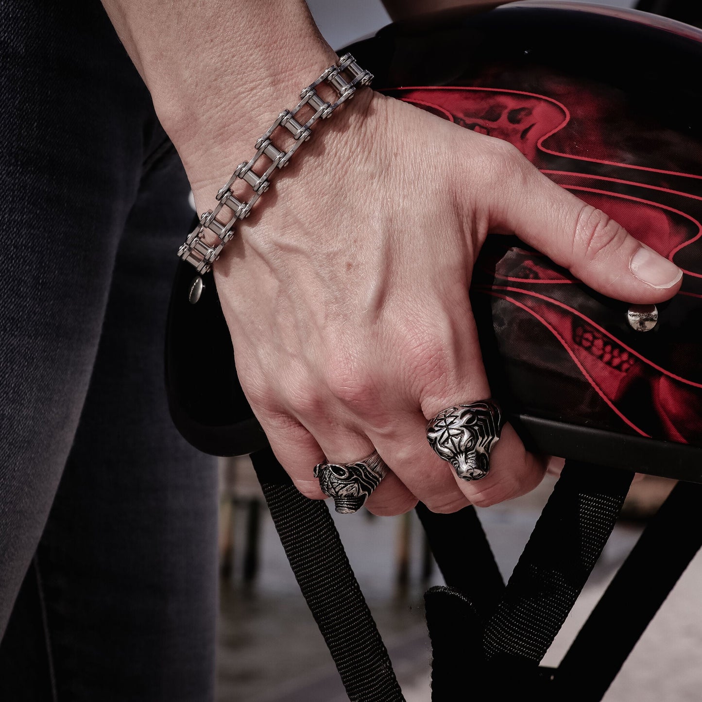 Stainless Steel Bike Chain Bracelet