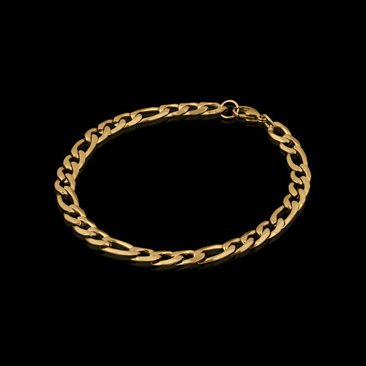 Gold Figaro Chain Bracelet