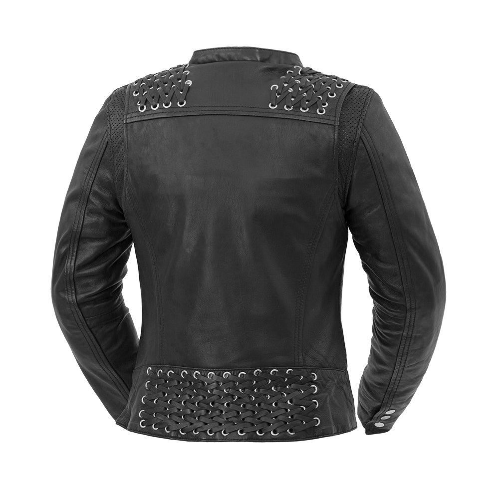 Black Widow - Women's Motorcycle Leather Jacket Women's Leather Jacket First Manufacturing Company   