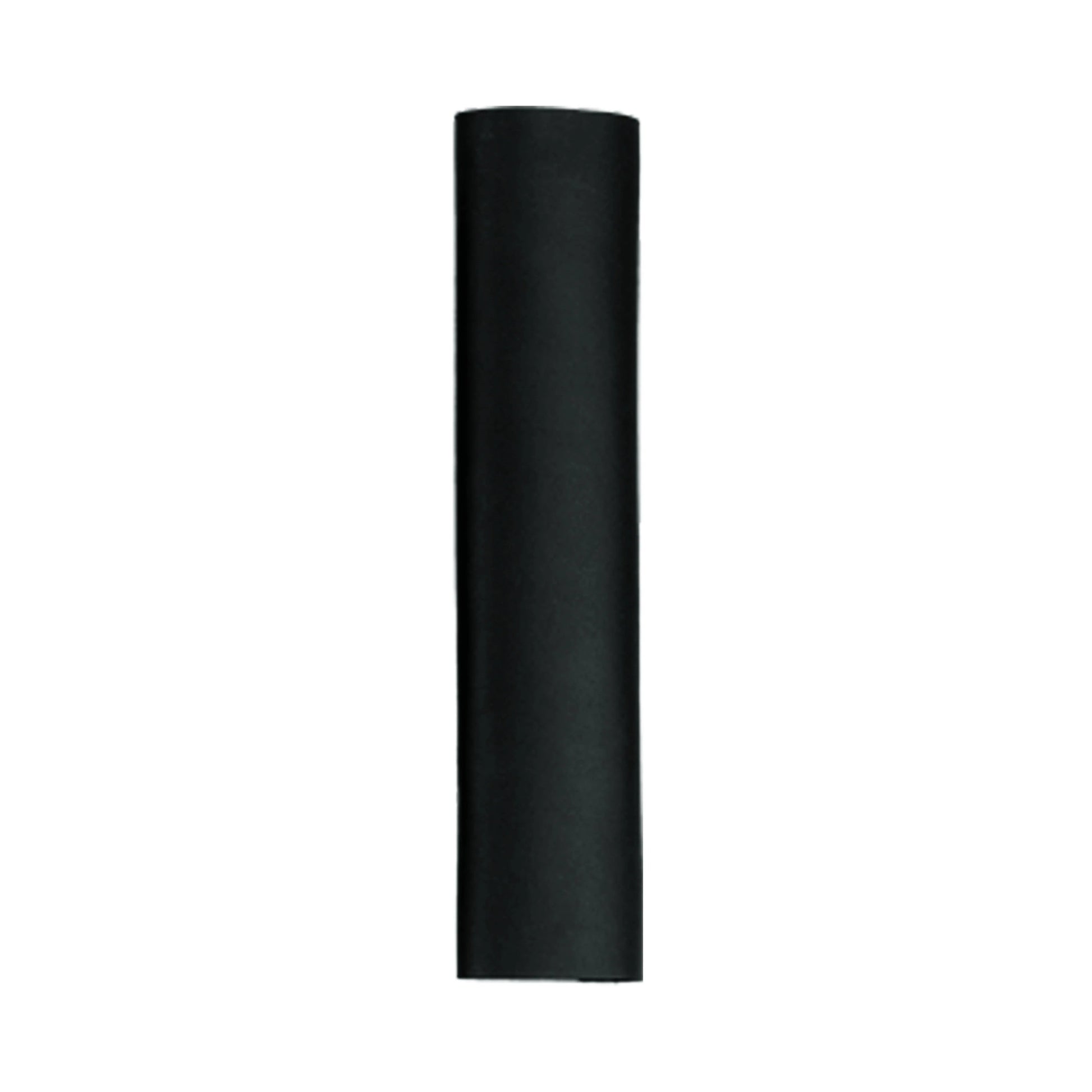 Black leather cylindrical hair tube product on a white background