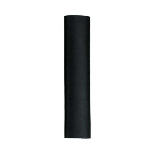 Black leather cylindrical hair tube product on a white background
