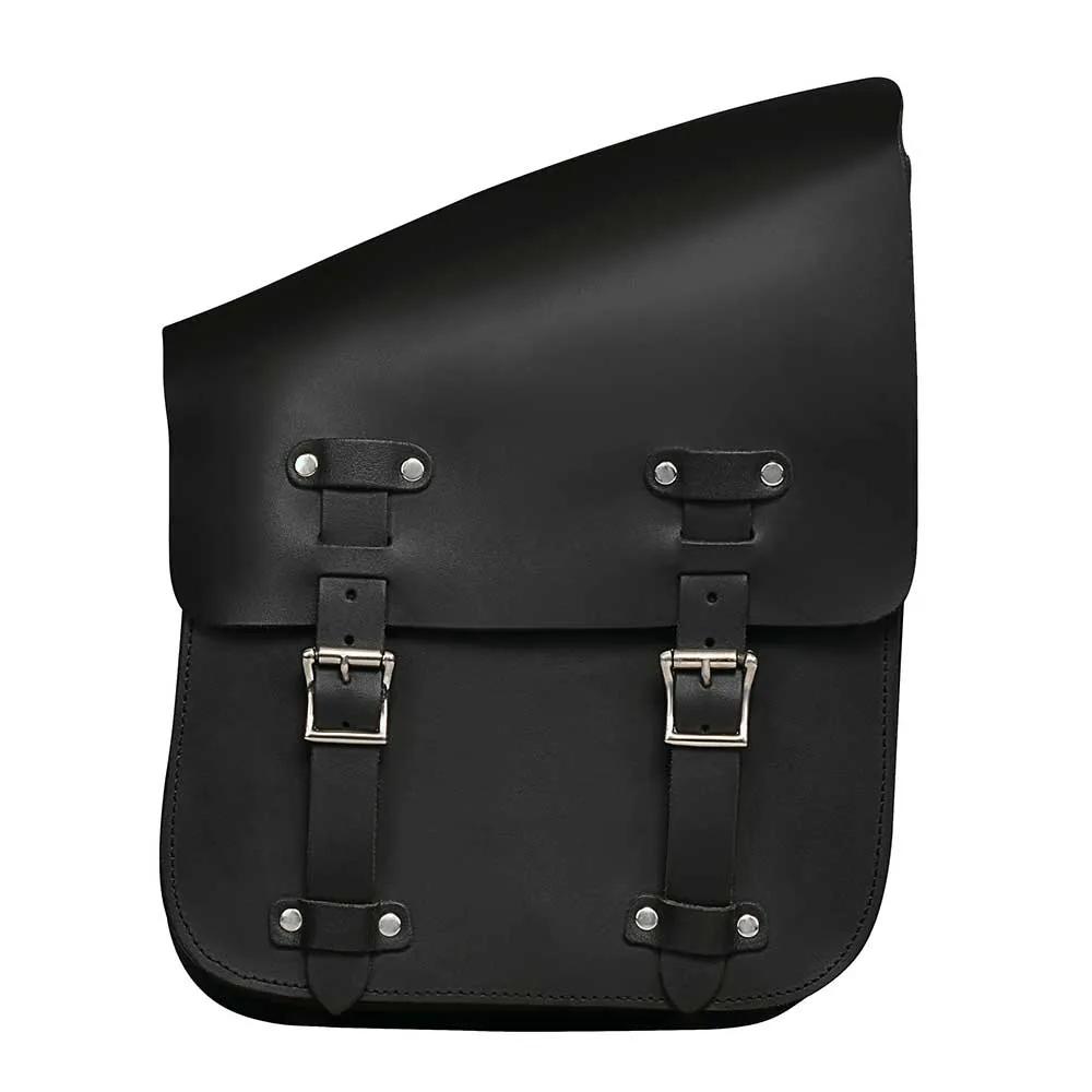Black - Right Side Leather Swing Arm Bag