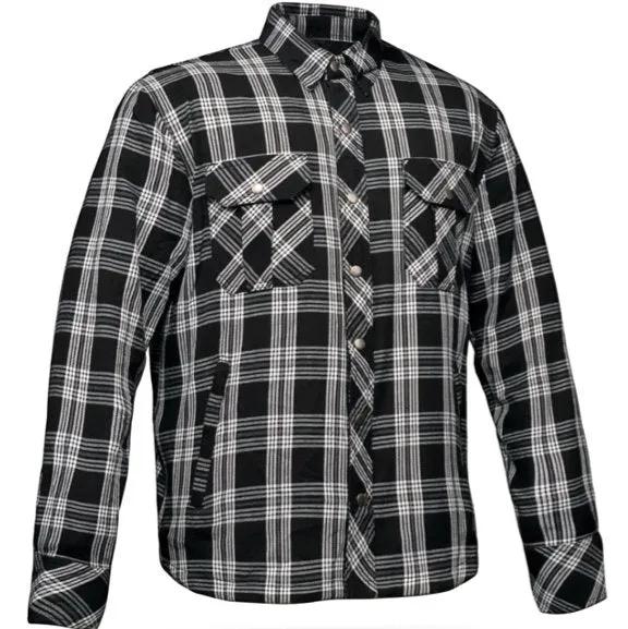 Shield - Mens Black & White Armored Flannel