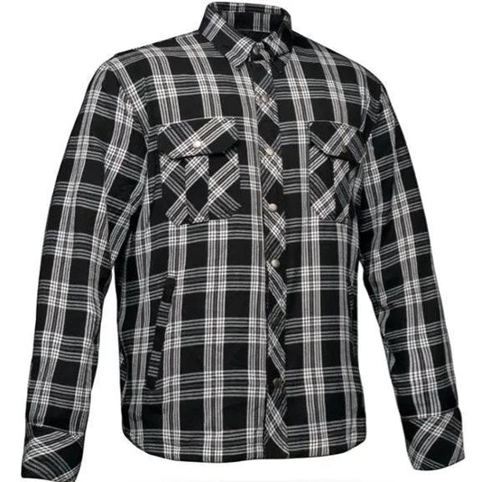Shield - Mens Black & White Armored Flannel