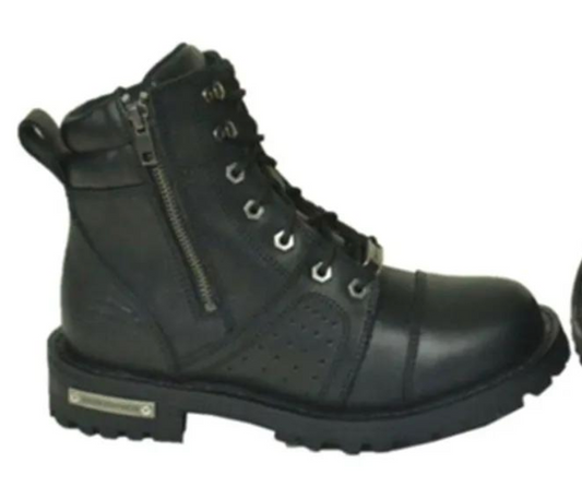 Steelbelle - Ladies Motorcycle Biker Leather Boots