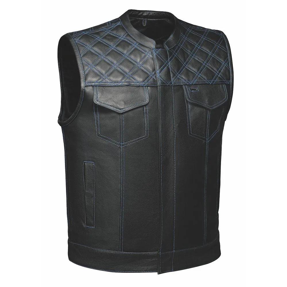 Blue DIamond - Mens Premium Leather Vest