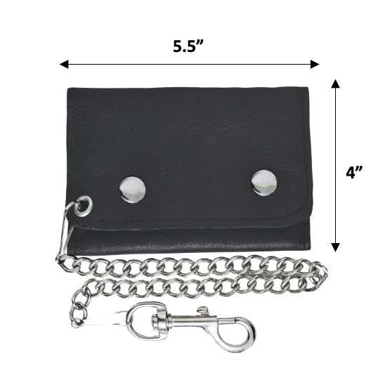 Stylish Black Biker Chain Wallet