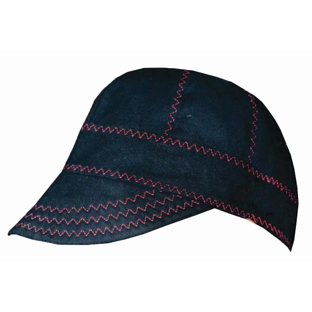 Blue & Red  Mens Textile Welder Cap