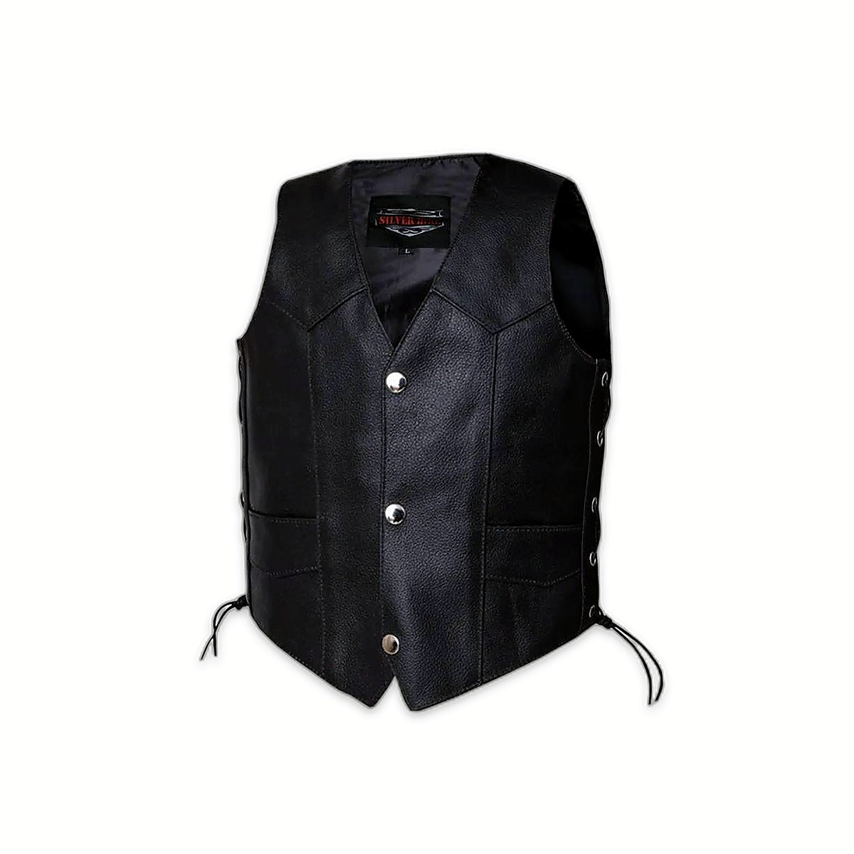 Boys Premium Leather Vest – Classic Style