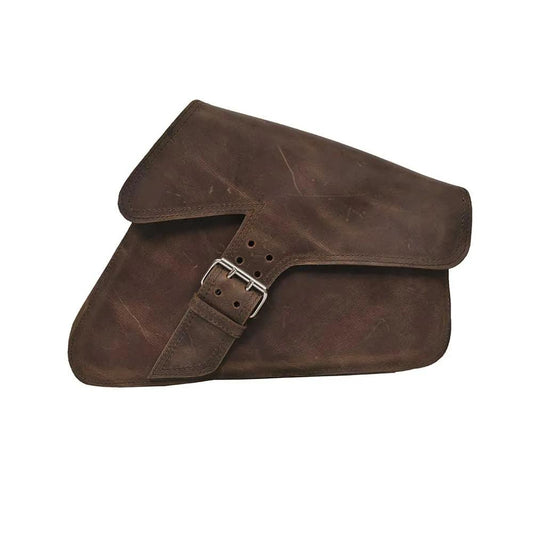 Brown - Left Side Leather Swing Arm Bag
