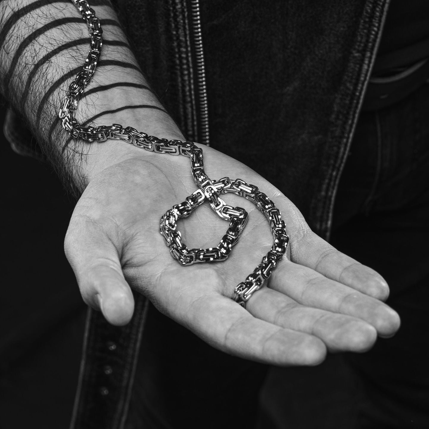 Stainless Steel Byzantine Chain Necklace