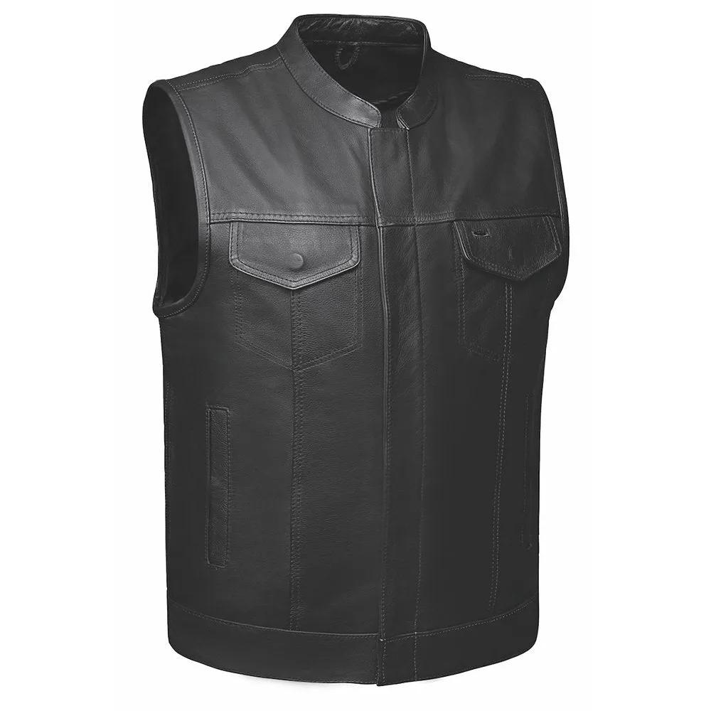 Clubman - Men's SOA Club Style leather Motorcycle Vest