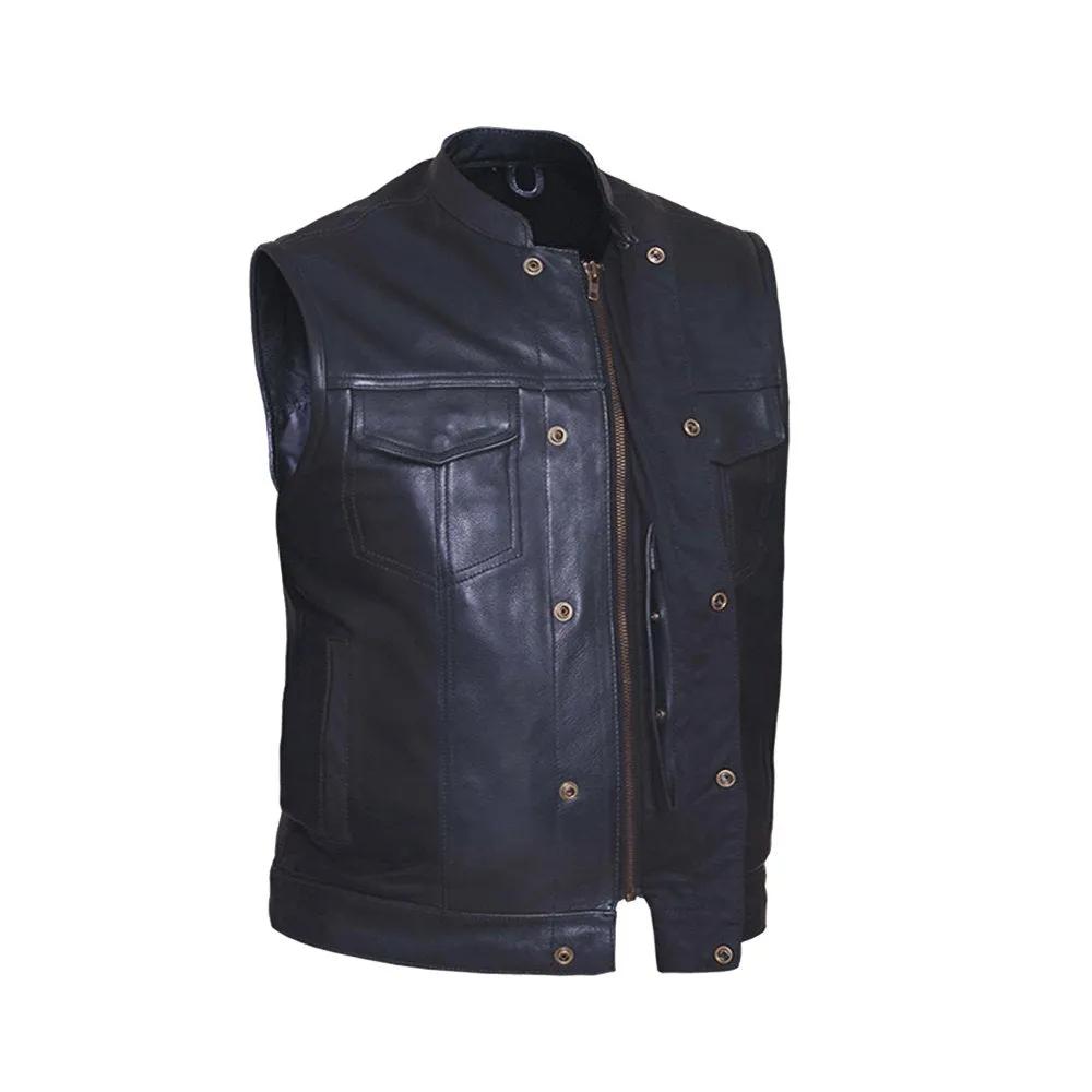 Clubman - Men's SOA Club Style leather Motorcycle Vest