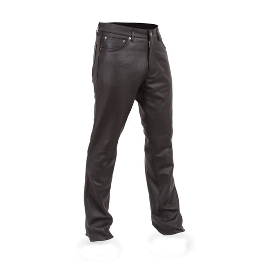 Commander Men's Leather Motorcycle Pants Men's Leather Pants First Manufacturing Company Black 26 