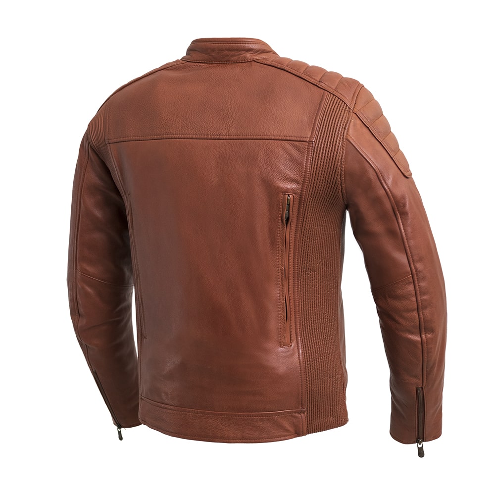 Crusader Men's Motorcycle Leather Jacket Men's Leather Jacket First Manufacturing Company   