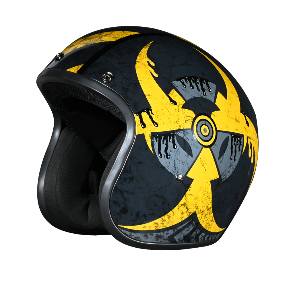 cheap dot certified motorcycle helmets Daytona Cruiser Lightning Open Face Helmet, 2XL the performance is that of a full face helmet Yescom AHR Half Face German