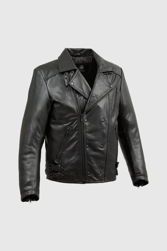 Domanico Men's Fashion Jacket (POS) Men's New Zealand Lambskin Jacket Whet Blu NYC XS Black 