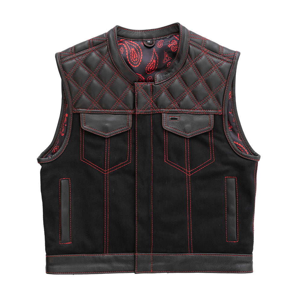 Demon - Men's Club Style Leather Vest - Limited Edition Factory Customs First Manufacturing Company S  