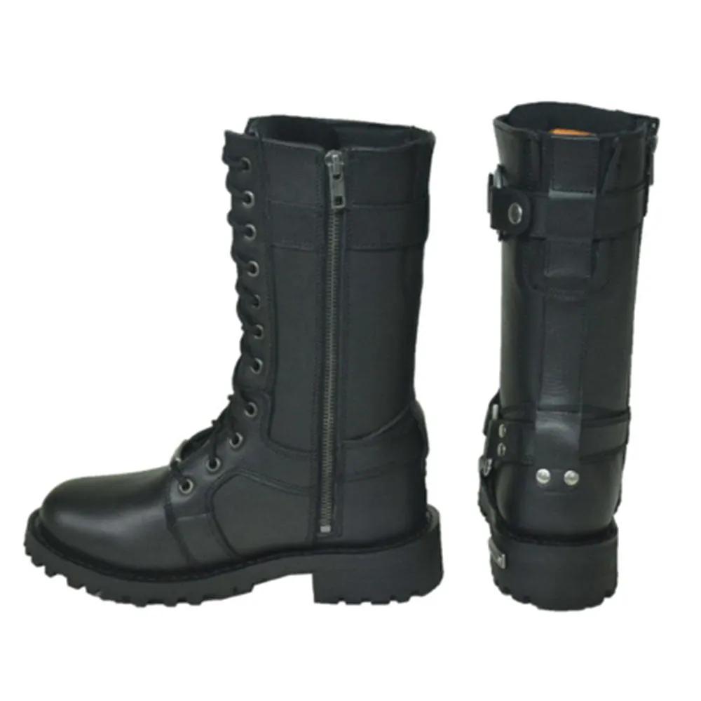 Double Harness - Ladies Motorcycle Biker Leather Boots